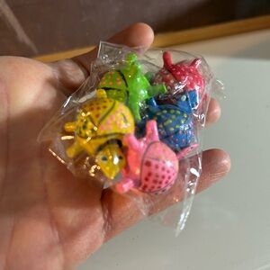 Lot Of 5 Mexican Folk Art Animal Bobbleheads 1.5" Hand Painted Figures turtle